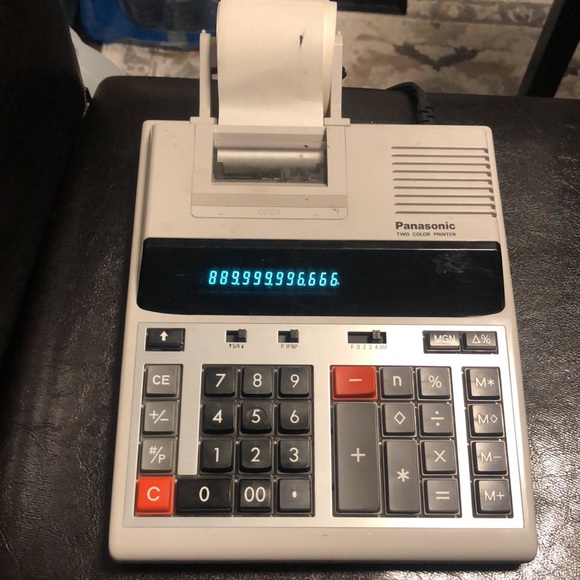 Panasonic Other Vintage Rare Panasonic Printing Calculator Digit Je651p Poshmark